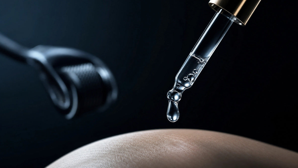 Editorial close-up evoking post-procedure skin renewal supported by stem cell-derived conditioned media.